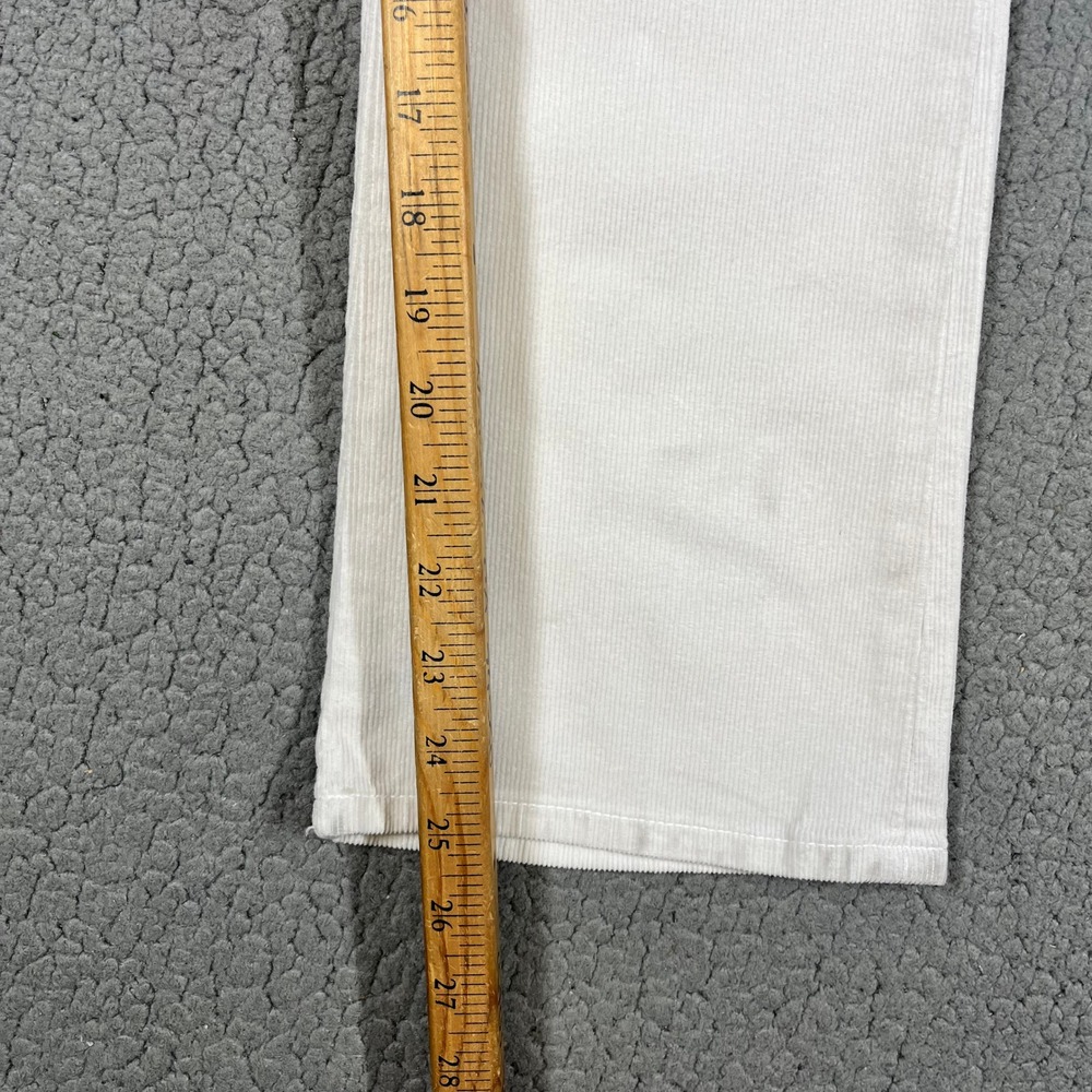 J Brand Selena Bootcut Corduroy Pants Moonbeam White Mid Rise Crop - Picture 15 of 16